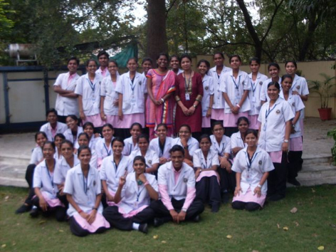 Nursing Students and Teachers in the Rainbow Garden